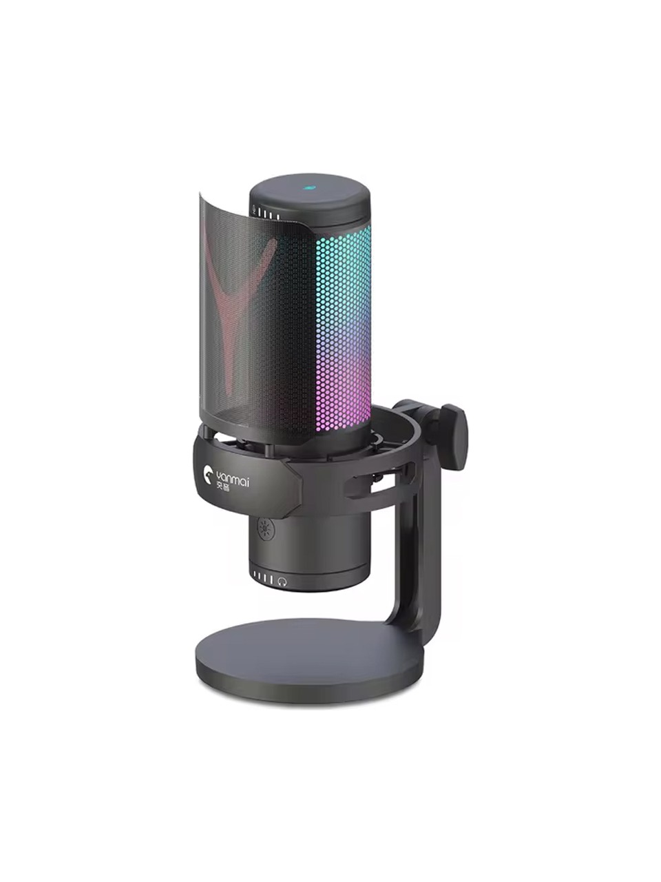 Yanmai Bilgisayar Masaüstü Profesyonel RGB Vlog Canlı Yayın Podcast Mikrofon Kiti Tak Çalıştır USB Kablolu  